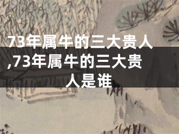 73年属牛的三大贵人,73年属牛的三大贵人是谁