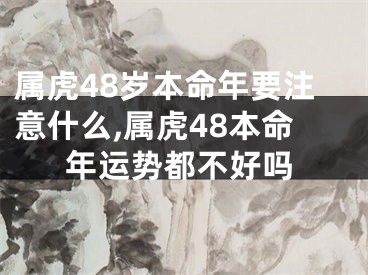 属虎48岁本命年要注意什么,属虎48本命年运势都不好吗