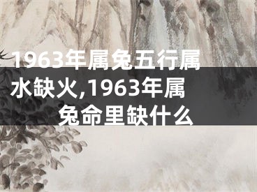 1963年属兔五行属水缺火,1963年属兔命里缺什么