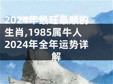 2024年最旺最顺的生肖,1985属牛人2024年全年运势详解