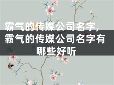 霸气的传媒公司名字,霸气的传媒公司名字有哪些好听