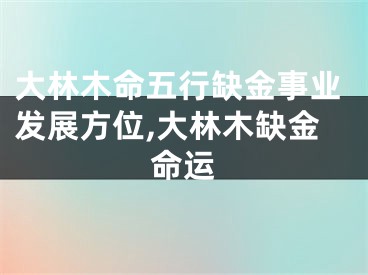 大林木命五行缺金事业发展方位,大林木缺金命运