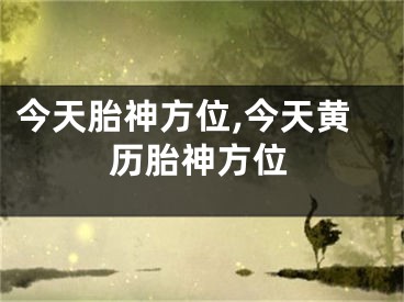 今天胎神方位,今天黄历胎神方位