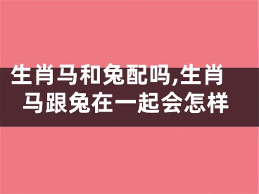 生肖马和兔配吗,生肖马跟兔在一起会怎样