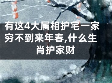 有这4大属相护宅一家穷不到来年春,什么生肖护家财