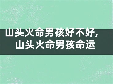 山头火命男孩好不好,山头火命男孩命运