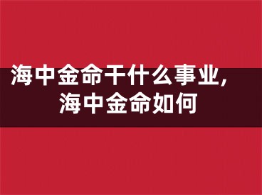 海中金命干什么事业,海中金命如何