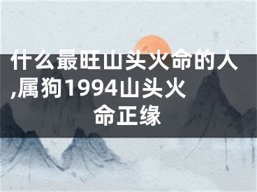 什么最旺山头火命的人,属狗1994山头火命正缘