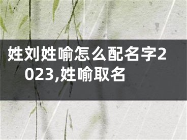 姓刘姓喻怎么配名字2023,姓喻取名