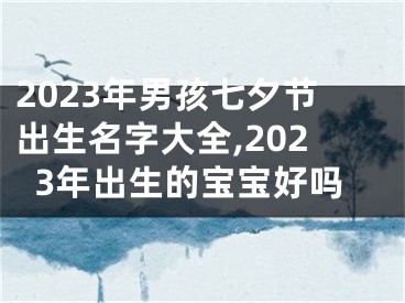 2023年男孩七夕节出生名字大全,2023年出生的宝宝好吗