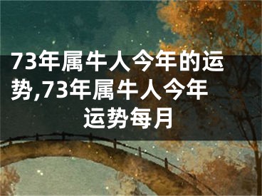 73年属牛人今年的运势,73年属牛人今年运势每月