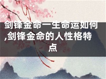 剑锋金命一生命运如何,剑锋金命的人性格特点