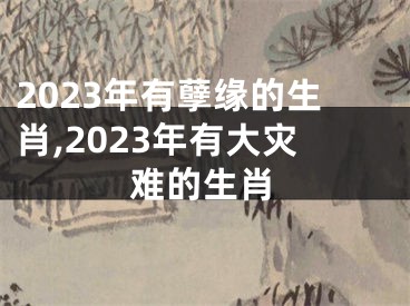 2023年有孽缘的生肖,2023年有大灾难的生肖