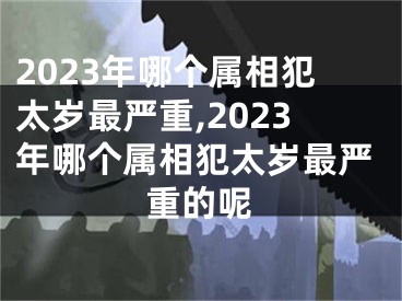 2023年哪个属相犯太岁最严重,2023年哪个属相犯太岁最严重的呢