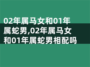 02年属马女和01年属蛇男,02年属马女和01年属蛇男相配吗