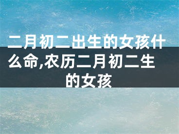 二月初二出生的女孩什么命,农历二月初二生的女孩