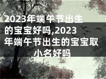 2023年端午节出生的宝宝好吗,2023年端午节出生的宝宝取小名好吗