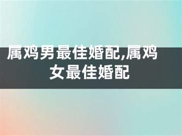 属鸡男最佳婚配,属鸡女最佳婚配