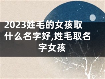 2023姓毛的女孩取什么名字好,姓毛取名字女孩