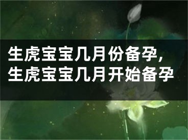 生虎宝宝几月份备孕,生虎宝宝几月开始备孕