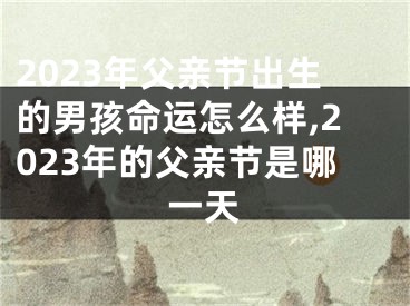 2023年父亲节出生的男孩命运怎么样,2023年的父亲节是哪一天