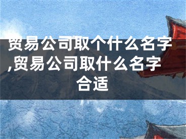 贸易公司取个什么名字,贸易公司取什么名字合适