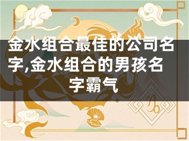 金水组合最佳的公司名字,金水组合的男孩名字霸气