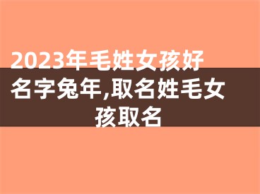 2023年毛姓女孩好名字兔年,取名姓毛女孩取名