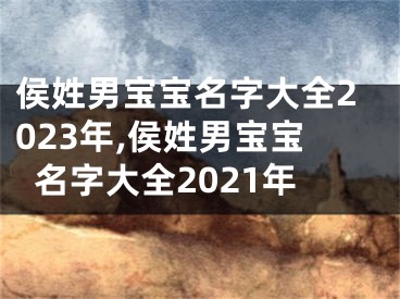 侯姓男宝宝名字大全2023年,侯姓男宝宝名字大全2021年