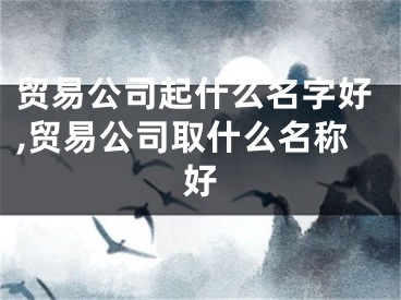 贸易公司起什么名字好,贸易公司取什么名称好