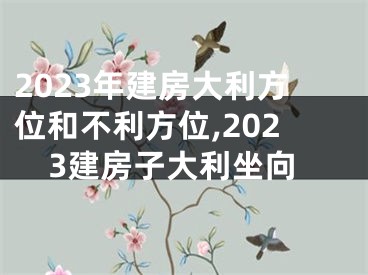 2023年建房大利方位和不利方位,2023建房子大利坐向