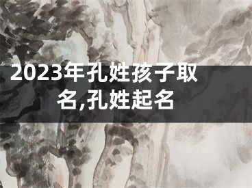 2023年孔姓孩子取名,孔姓起名