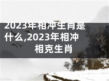 2023年相冲生肖是什么,2023年相冲相克生肖