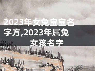 2023年女兔宝宝名字方,2023年属兔女孩名字