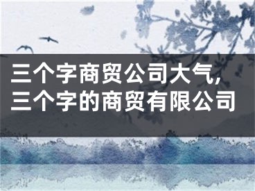 三个字商贸公司大气,三个字的商贸有限公司