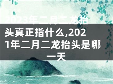 2023年二月二龙抬头真正指什么,2021年二月二龙抬头是哪一天