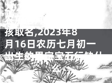 2023年8月16日农历七月初一出生的男孩取名,2023年8月16日农历七月初一出生的男宝宝五行缺什么