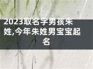 2023取名字男孩朱姓,今年朱姓男宝宝起名