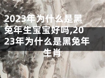 2023年为什么是黑兔年生宝宝好吗,2023年为什么是黑兔年生肖