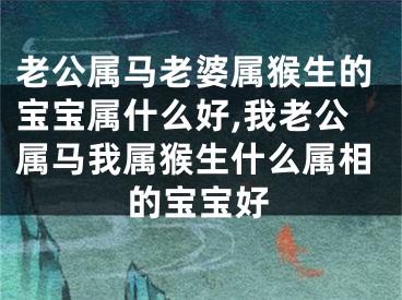 老公属马老婆属猴生的宝宝属什么好,我老公属马我属猴生什么属相的宝宝好