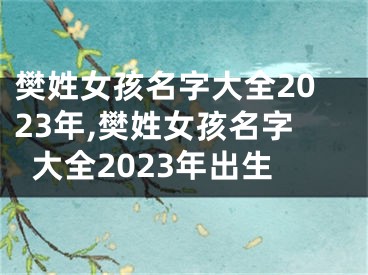 樊姓女孩名字大全2023年,樊姓女孩名字大全2023年出生