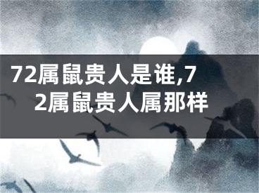 72属鼠贵人是谁,72属鼠贵人属那样