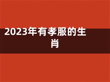 2023年有孝服的生肖