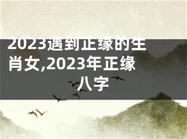 2023遇到正缘的生肖女,2023年正缘八字