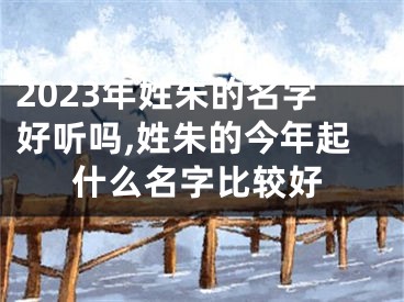 2023年姓朱的名字好听吗,姓朱的今年起什么名字比较好