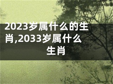 2023岁属什么的生肖,2033岁属什么生肖