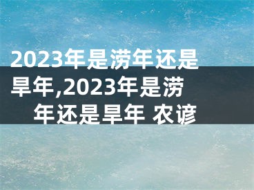 2023年是涝年还是旱年,2023年是涝年还是旱年 农谚