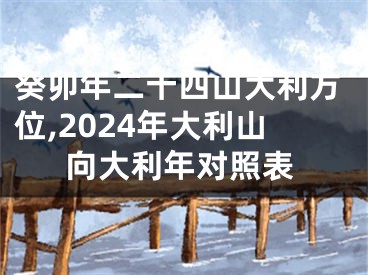 癸卯年二十四山大利方位,2024年大利山向大利年对照表