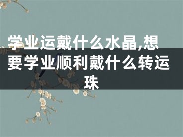 学业运戴什么水晶,想要学业顺利戴什么转运珠