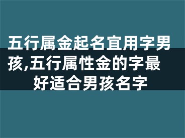 五行属金起名宜用字男孩,五行属性金的字最好适合男孩名字